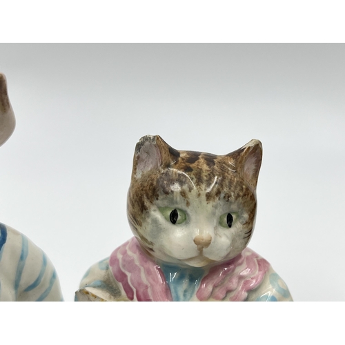 295 - Seven Beswick Beatrix Potter figurines to include Mrs Tiggy Winkle, Squirrel Nutkin etc.