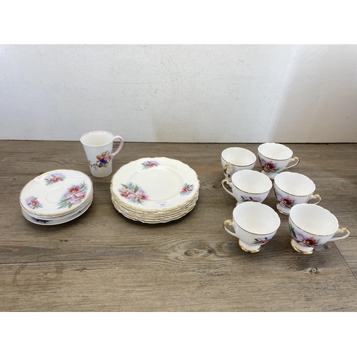 266 - A collection of Shelley china to include six cups, six saucers, six side plates etc.