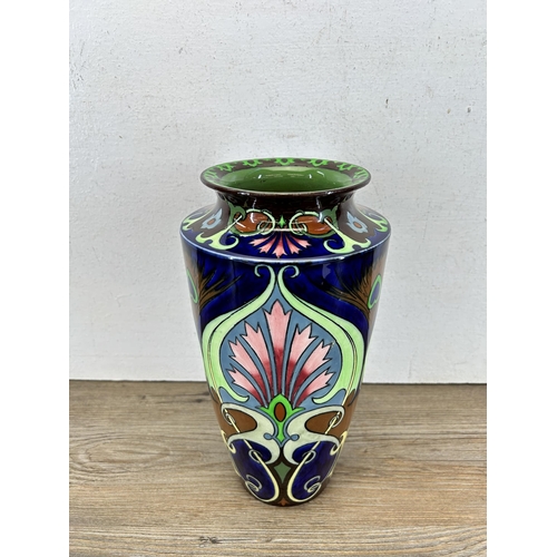 178 - An early 20th century Shelley Intarsio vase, no. 3634 - approx. 27cm high