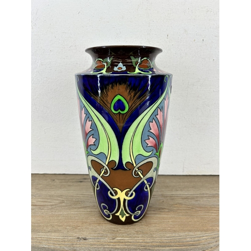 178 - An early 20th century Shelley Intarsio vase, no. 3634 - approx. 27cm high