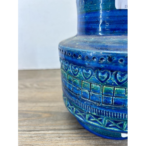 179 - A 1960s Aldo Londi for Bitossi Rimini blue vase - approx. 17cm high