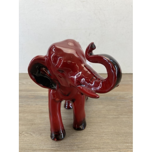 225 - A Royal Doulton Flambé elephant figurine - approx. 17cm high