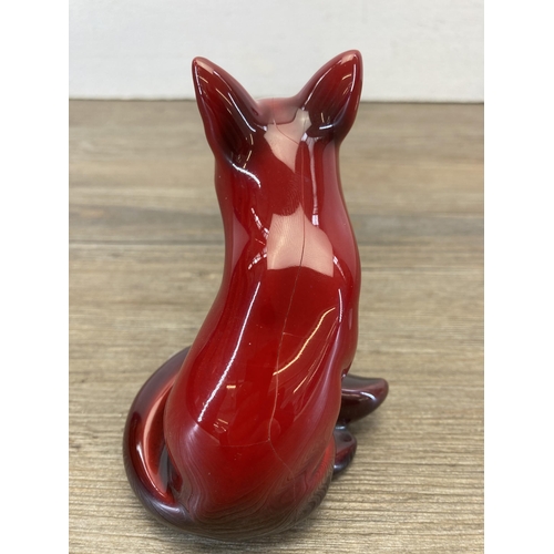 230 - A Royal Doulton Flambé fox figurine - approx. 10cm high