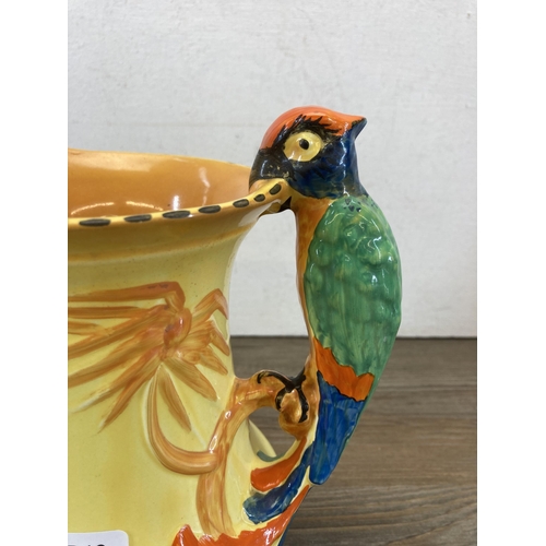 253 - An Art Deco Burleigh Ware parrot jug - approx. 20cm high