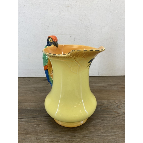 253 - An Art Deco Burleigh Ware parrot jug - approx. 20cm high