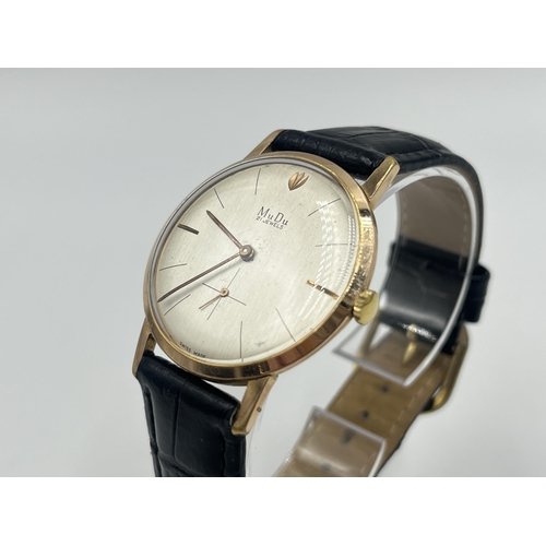 1236 - A mid 20th century MuDu 21 Jewels cal. 180 mechanical 34mm men's wristwatch