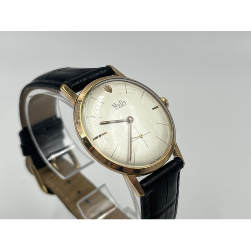 1236 - A mid 20th century MuDu 21 Jewels cal. 180 mechanical 34mm men's wristwatch