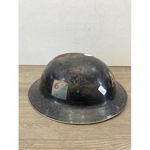 494 - A WWII London Ambulance helmet