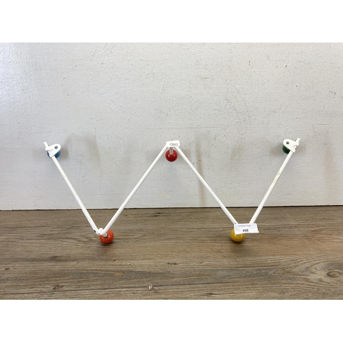 498 - A mid 20th century Sputnik wall mounting coat hanger