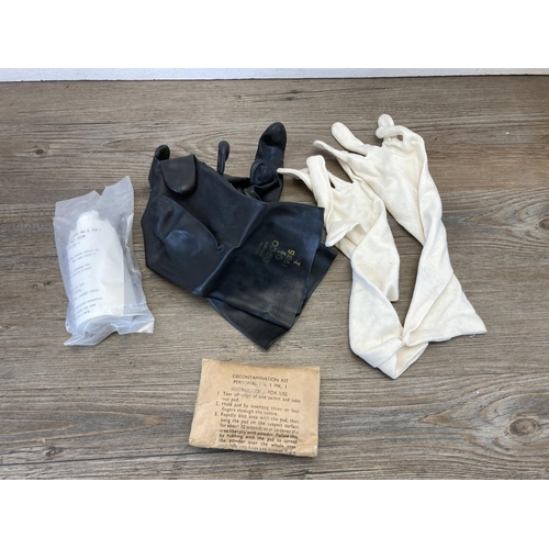 502 - A bagged 1980s military issued decontamination kit