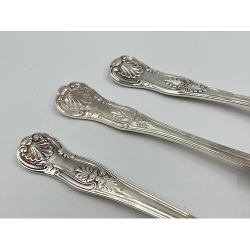 1310 - Three sterling silver King's pattern forks to include Walker & Hall hallmarked Sheffield 1914 etc. -... 