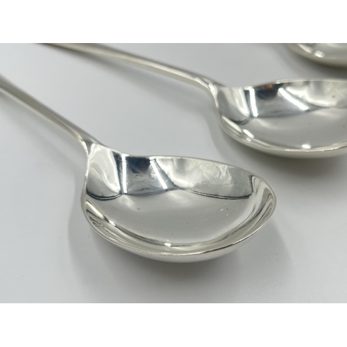 1311 - A set of six Elkington & Co sterling silver soup spoons, hallmarked Birmingham 1936 - approx. gross ... 