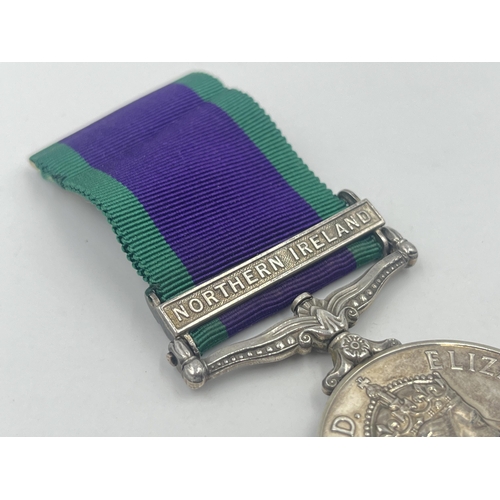 1382 - An Elizabeth II General Service Northern Ireland medal presented to Major A Bray WRAC (Women's Royal... 