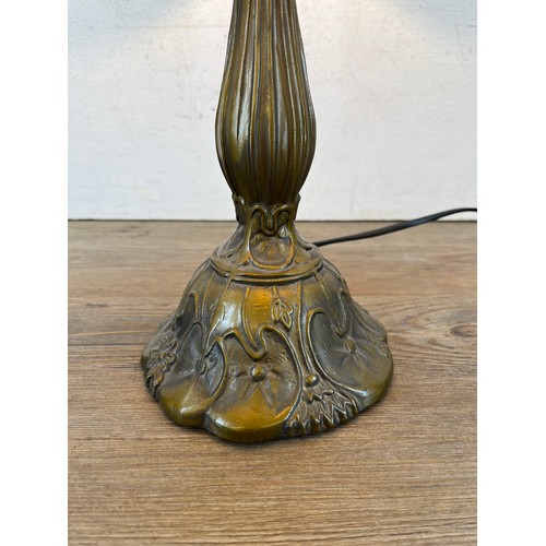 430 - A Widdop Bingham & Co. Ltd. Tiffany style table lamp - approx. 46cm high