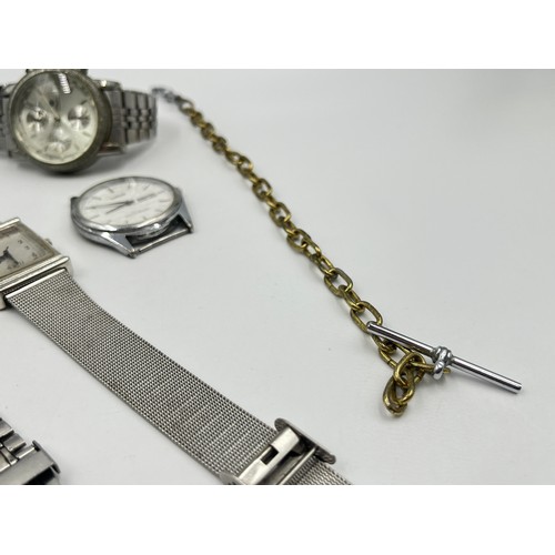 1245 - Six watches to include Ingersoll pocket, Lorus quartz, Timex quartz etc.