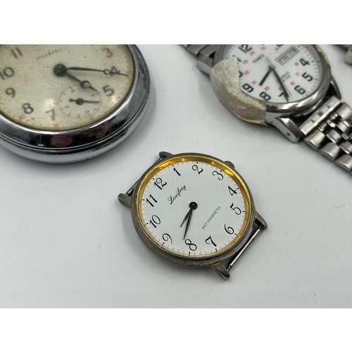 1245 - Six watches to include Ingersoll pocket, Lorus quartz, Timex quartz etc.