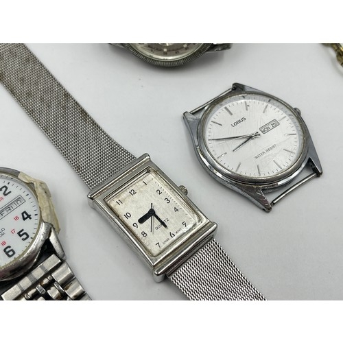 1245 - Six watches to include Ingersoll pocket, Lorus quartz, Timex quartz etc.