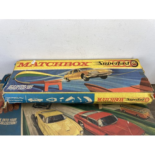 347 - Two vintage boxed Matchbox model vehicle sets, Motorised Motorway and SF-3 Curve and Space Leap set