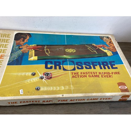 348 - A vintage boxed Ideal Crossfire action game