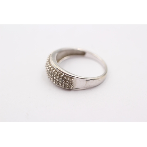 1115 - A 9ct white gold diamond set cocktail ring - approx. gross weight 2.3 grams