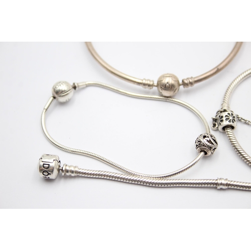 1171 - Six Pandora .925 silver bracelets