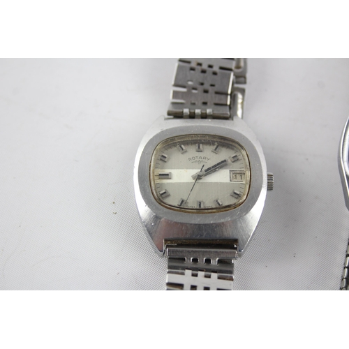 1300 - Three 1970s mechanical men's wristwatches to include Sekonda, Rotary etc.