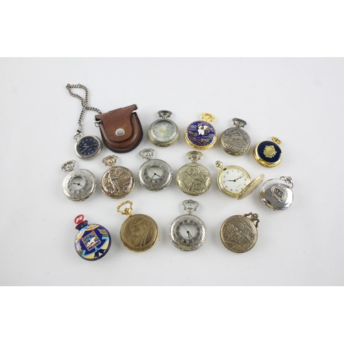 1301 - Fifteen quartz collector's pocket watches to include Assorted Designs etc.