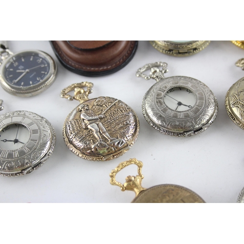 1301 - Fifteen quartz collector's pocket watches to include Assorted Designs etc.