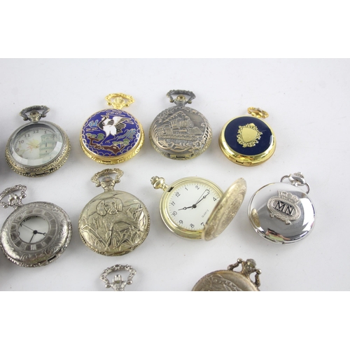 1301 - Fifteen quartz collector's pocket watches to include Assorted Designs etc.