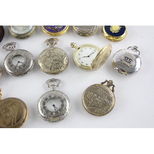 1301 - Fifteen quartz collector's pocket watches to include Assorted Designs etc.