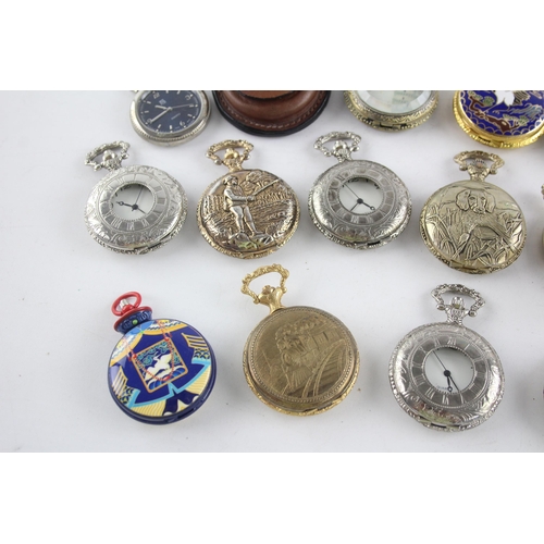 1301 - Fifteen quartz collector's pocket watches to include Assorted Designs etc.