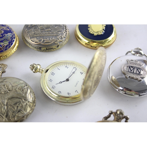 1301 - Fifteen quartz collector's pocket watches to include Assorted Designs etc.