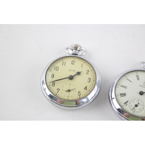 1303 - Four vintage hand-wind pocket watches to include Smiths, Ingersoll etc.