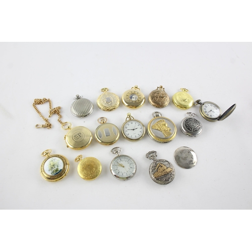 1304 - Fifteen quartz collector's pocket watches to include Assorted Designs etc.