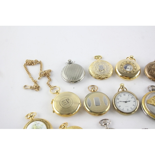 1304 - Fifteen quartz collector's pocket watches to include Assorted Designs etc.