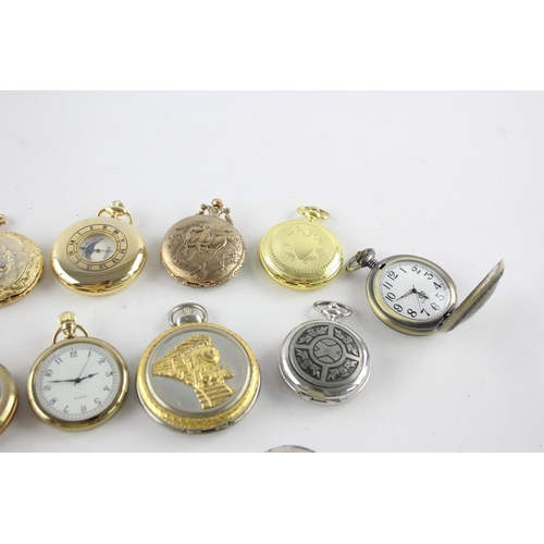 1304 - Fifteen quartz collector's pocket watches to include Assorted Designs etc.