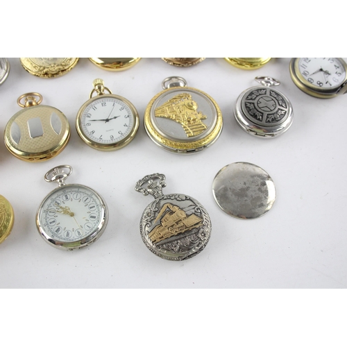 1304 - Fifteen quartz collector's pocket watches to include Assorted Designs etc.