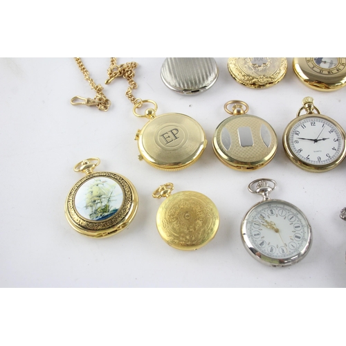 1304 - Fifteen quartz collector's pocket watches to include Assorted Designs etc.