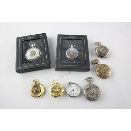 1305 - Eight collector's hand-wind pocket watches