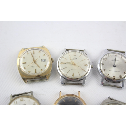 1307 - Six vintage mechanical men's wristwatch heads to include Westclox, Lucerne etc.