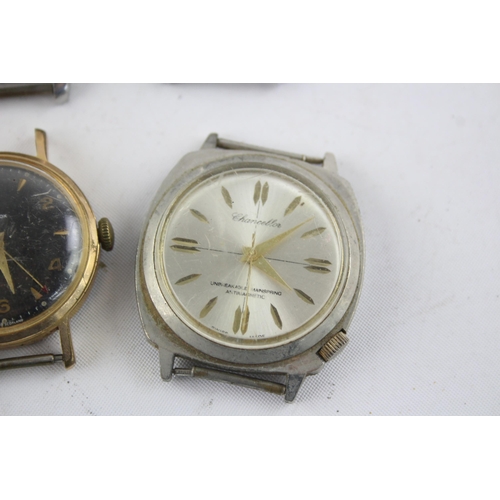 1307 - Six vintage mechanical men's wristwatch heads to include Westclox, Lucerne etc.