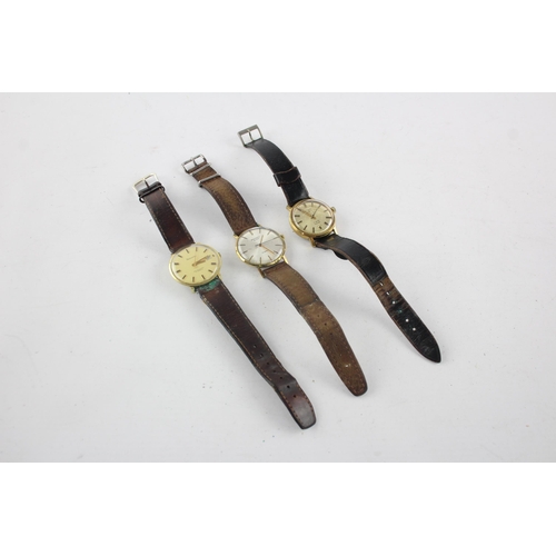 1309 - Three vintage men's wristwatches to include Rotary, Accurist etc.