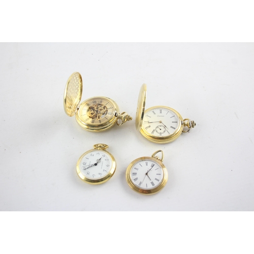 1310 - Four vintage hand-wind pocket watches to include Chateau, Timex etc.