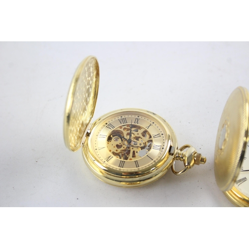 1310 - Four vintage hand-wind pocket watches to include Chateau, Timex etc.