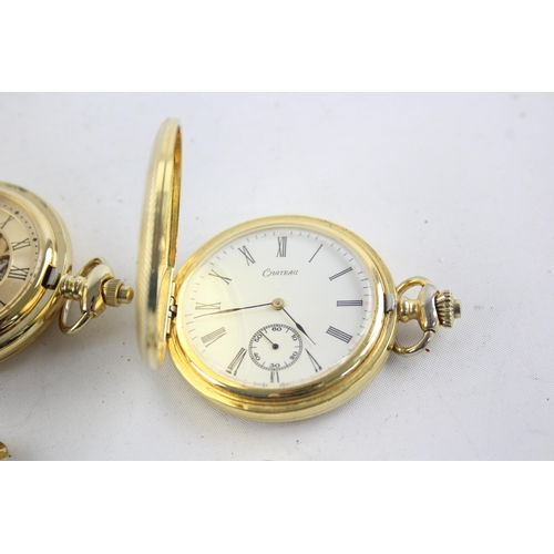 1310 - Four vintage hand-wind pocket watches to include Chateau, Timex etc.