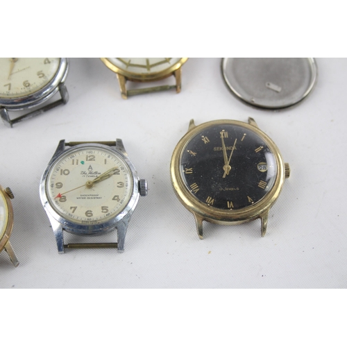 1311 - Six vintage mechanical men's wristwatch heads to include The Hatton etc.