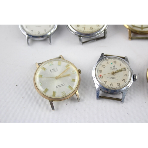 1311 - Six vintage mechanical men's wristwatch heads to include The Hatton etc.