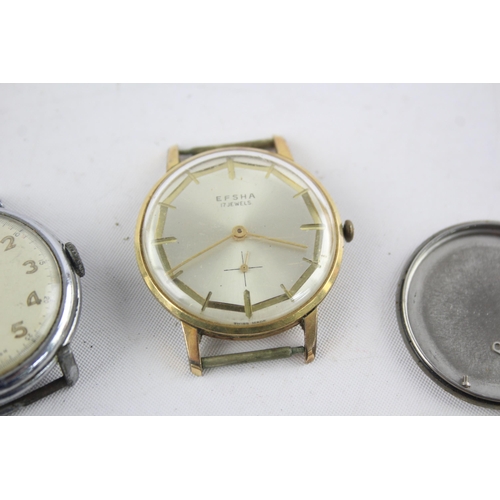 1311 - Six vintage mechanical men's wristwatch heads to include The Hatton etc.