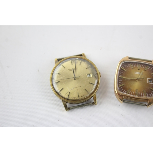 1312 - Four vintage mechanical and automatic men's wristwatch heads to include Tissot, Waltham etc.