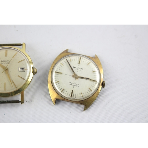 1312 - Four vintage mechanical and automatic men's wristwatch heads to include Tissot, Waltham etc.